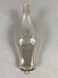 Vintage Kamal Feeder 8 Oz Turtle Style Glass Nursing Bottle