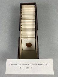 Lot 49 Brilliant Uncirculated Lincoln Wheat Cents, 1955 D