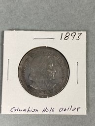 Single 1893 Columbian Exposition Half Dollar 90 Silver