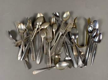 Lot Of Miscellaneous Silverplate Flatware