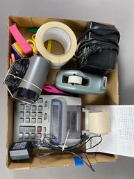 Lot Of Miscellaneous Office Supplies Including 2 Electric Pencil Sharpeners & Calculator