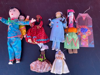 Adorable Collection Of Dolls From Different Ethnicities With Cloth Bodies