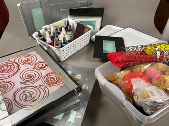 Fun Collection Of Supplies To Create Screen Printed Designs On Cloth