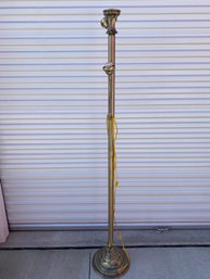 Floor Stand Lamp With Glass Domes And Heavy Base