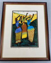 Beautiful Signed Print By Paul Nzalamba Titled And The Sun Came