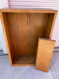 Sturdy Oak Bookcase With 4 Adjustable Shelves, 48' Tall