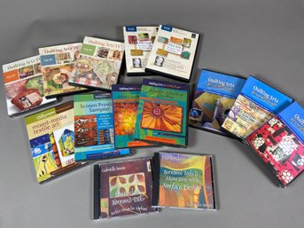 14 DVD's On Quilting Arts Workshop TV, Master Machine Quilting, Collage Textures, Screen Printing