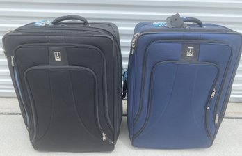 Two Sets Of Rolling Travelpro 28' Softside Luggage With Matching Carry On Bags