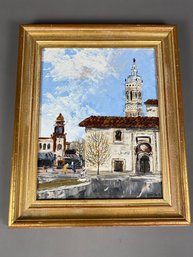 Framed Original Oil Painting By Cindy Fauntz, Swanson's Department Store, Kansas City