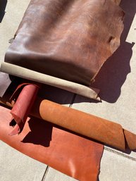 Many Pieces Of Leather For Leatherwork