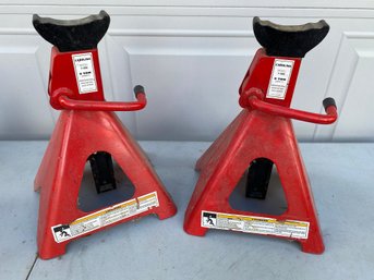 Set Of 2 Professional Ratcheting Jack Stands, Carolina Model 7-006, 6-Ton Capacity