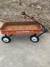 Vintage Metal Children's Pull Red Wagon Junior 8X