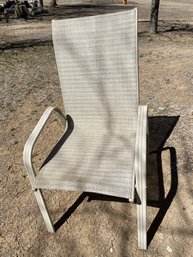 Set Of 6 Mesh Patio Chair Outdoor Furniture Pool Mesh Seat Metal Frame Stackable