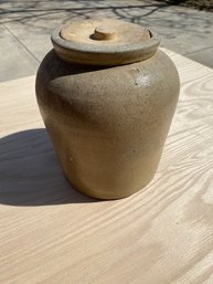 Beautiful Stoneware Crock With Lid