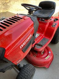 One Or Two Year Old Red Craftsman T110 Riding Lawn Mower