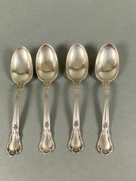 Set Of 4, Sterling Silver, Teaspoons, Gorham, Chantilly Pattern, 105 Grams