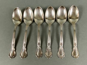 Set Of 6, Sterling Silver, Continental Teaspoons, Gorham, Chantilly Pattern, 120 Grams, Lot 2