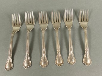 Set Of 6 Sterling Silver Salad Forks, Gorham Chantilly Pattern, 165 Grams