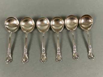 Set Of 6 Sterling Silver Soup Spoons, Gorham, Chantilly Pattern, 120 Grams, Lot 1