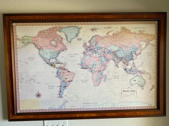 Classic Edition Framed World Map