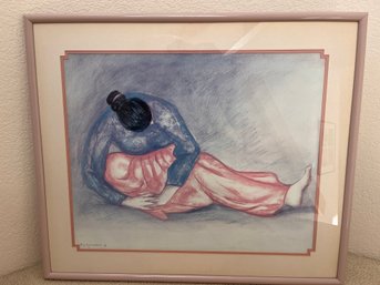 Exquisite Framed And Matted R. C. Gorman Print From Pastels