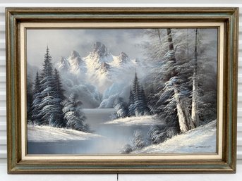 Spectacular Framed Print Of A Winter Mountain Scene