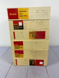 Set Of Six Kodak Slide Trays For A Slide Projector