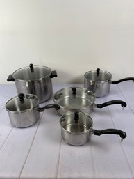 Nice Set Of Cookware Pots And Pans With Lids By Farberware, Stock Pot, Sauce Pot
