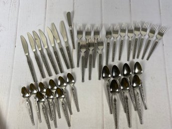 Cool Vintage, Mid-century Stainless Steel Flatware For 7 By The United Silver Company