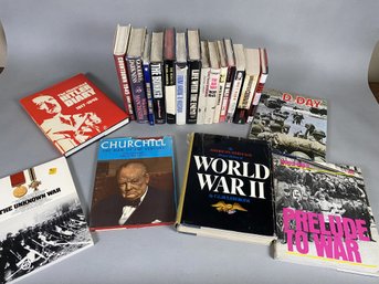 Many Non Fiction Books On World War II Including Stephen Ambrose, Churchill, And Chris Wallace