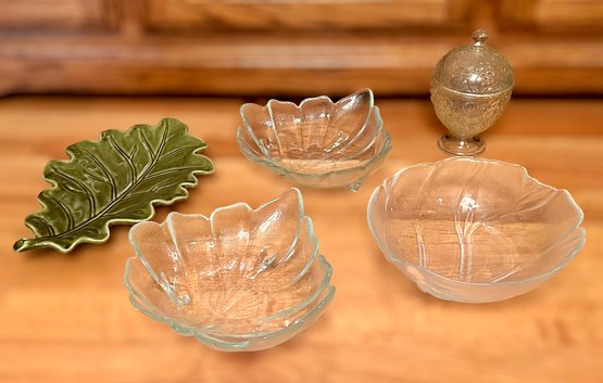 Great Collection Of Leaf Plates And Candy Dish