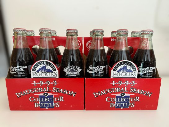 Unopened 1993 Rockies Inaugural Season Collectors Bottles - 12 Total