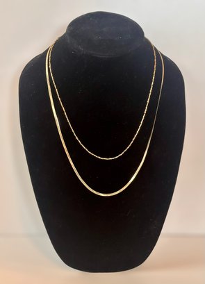 Gold Plated Necklaces - Set Of 2
