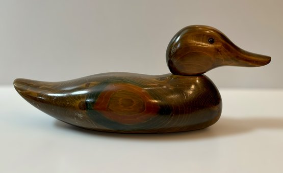 Stunning Hand Carved Wooden Duck
