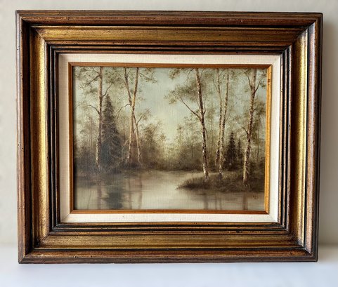 Original Betsy Smith Framed Forest Oil Painting
