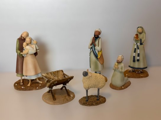 Pure Of Heart Demdaco Nativity Scene Collection - Set Of 4