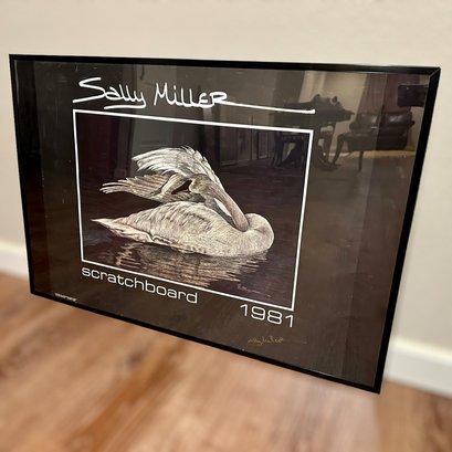 Sally Miller Scratchboard Cranes Print