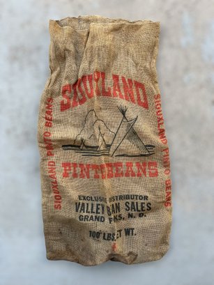 Siouxland Pinto Beans Vintage Burlap Bag