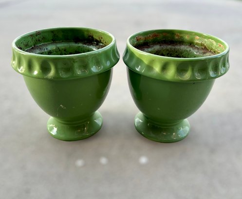 2 Piece Ceramic Pots - Set Of 2