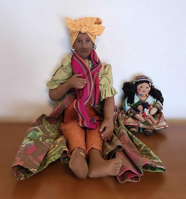 Beautiful African American Dolls - Set Of 2