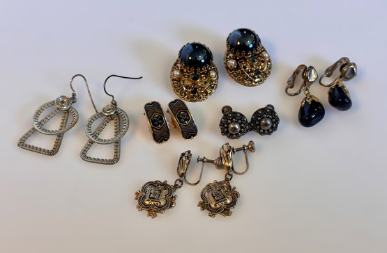 Great Collection Of Vintage Earrings - Set Of 6