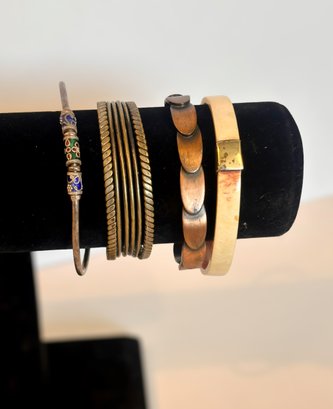 Gorgeous Collection Of Vintage Fashion Bracelets - Set Of 4