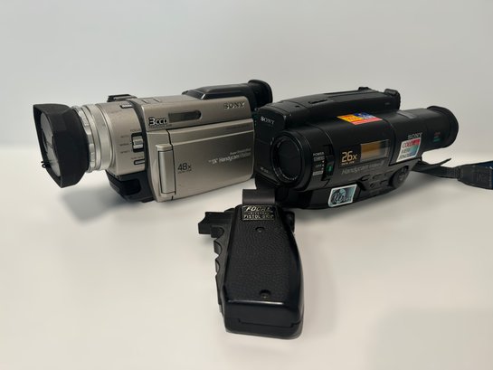 Vintage Sony Handycam Video Cameras - Set Of 2