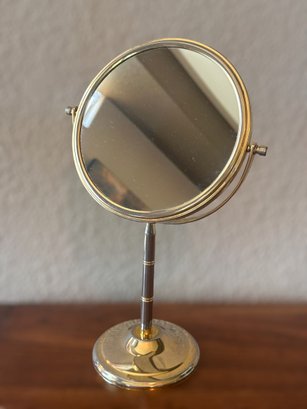 Silver And Gold Standing Vanity Mirror