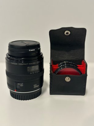 Canon 52 MM Compact Macro Lens And Extra Lens Attachments