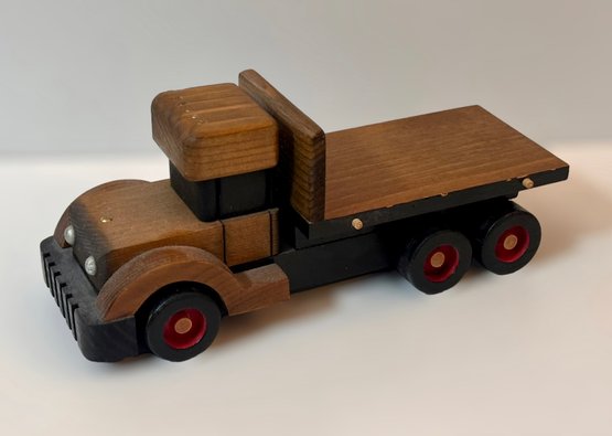 Retro Wood Truck Flat Bed Toy