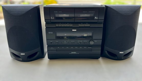 RCA 5 Disc Simultaneous Play And Load System And Speakers