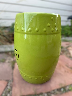 Green Glazed Ceramic Garden Stand