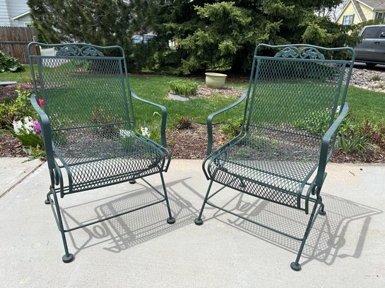 Metal Outdoor Chairs - Set Of 2