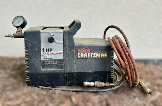 Sears Craftsman 1 HP Air Compressor W/ Hose